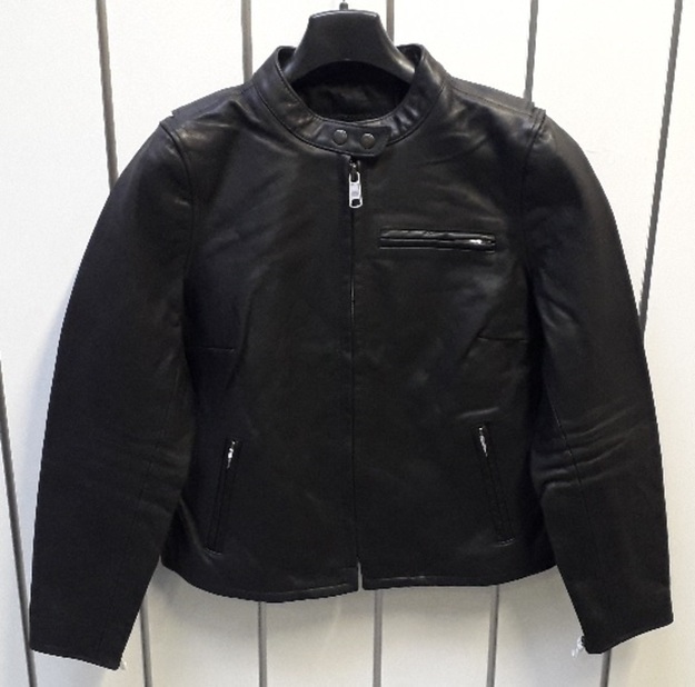 JACKET-LEATHER,BLACK